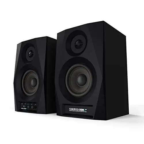 Produktbild: Reloop DSM-3 BT | Bluetooth PC-Lautsprecher für DJs und Producer, Professionelles 2-Wege-Aktiv-Monitor-System mit kabellosem Input, Kraftvoller und ausgewogener Klang für das DJing und Producing