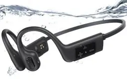 Produktbild: Relxhome Knochenschall Kopfhörer, Kopfhörer Schwimmen Eingebaute 32GB Speicher, MP3 Sport Kopfhörer Bluetooth 5.3, IP68 Wasserdicht, Open Ear Kopfhörer für Schwimmen Laufen, 10 Stunden Spielzeit