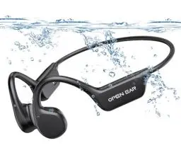 Produktbild: Relxhome Knochenschall Kopfhörer, Kopfhörer Schwimmen Eingebaute 32GB Speicher, MP3 Sport Kopfhörer Bluetooth 5.4, IPX8 Wasserdicht, Open Ear Kopfhörer für Schwimmen Laufen, 10 Stunden Spielzeit