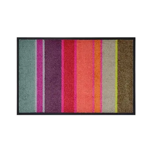 Produktbild: Remember farbenfrohe Fußmatte Largo - saugstarke & strapazierfähige Schmutzfangmatte, rutschfest & waschbar - Ideal für Innen & Außen 50x75 cm