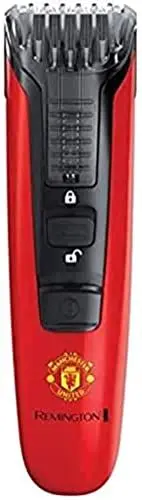 Produktbild: Remington Barttrimmer Herren MB4128 Manchester United Edition (hochwertige Edelstahlklingen, Akkubetrieb, 9 Längeneinstellungen für verschiedene Bartstyles) Bartschneider