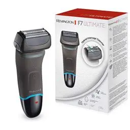 Produktbild: Remington Elektrischer Rasierer Herren F7, Nass- & Trocken-Rasierapparat, Lithium Akku, Präzisionstrimmer, Aufbewahrungstasche (XF8505 Folienrasierer)