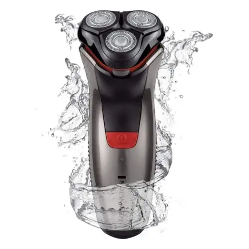 Produktbild: Remington Elektrischer Rasierer Herren PR1350 Aqua Plus (+Nass- & Trocken-Rasierapparat), Präzisionstrimmer, Lithium Akku (Rotationsrasierer)