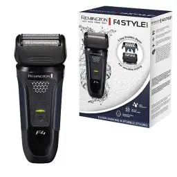 Produktbild: Remington Elektrischer Rasierer (Nass- & Trocken Rasierapparat | 100% wasserdicht) Folienrasierer F4 (Comfort Detailtrimmer + 3 Tage Bart-Styleraufsatz/Schutzkappe) F4002