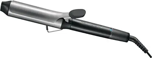 Produktbild: Remington Lockenstab große Locken (38mm) Pro Big Curl (4-facher Schutz, antistatischer Keramik-Turmalin-Beschichtung) Digitales-Display bis 210°C, mit Klemme, natürliche Wellen, Schwarz, CI5538