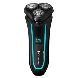 Produktbild: Remington Rasierer Herren Elektrisch R6 Aqua (Nass- & Trocken- Rasierapparat, 100% Wasserdicht, ausklappbarer Detail- & Langhaarschneider, 60 Min Lithium Akku,USB Ladefunktion) Rotationsrasierer R6000