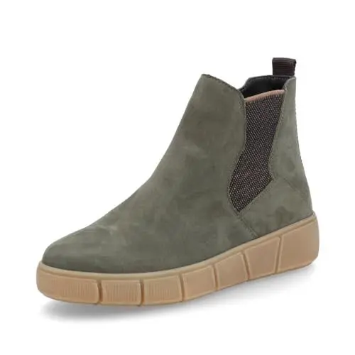 Produktbild: Remonte Damen Chelsea Boots D1T71, Frauen Stiefeletten,lose Einlage,Stiefel,Bootee,Booties,halbstiefel,Kurzstiefel,grün Kombi (54),38 EU