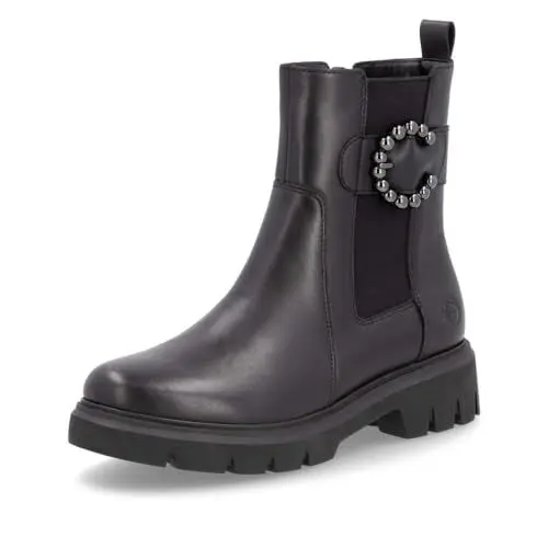 Produktbild: Remonte Damen Chelsea Boots D1W74, Frauen Stiefeletten,lose Einlage,Bootee,Booties,halbstiefel,Kurzstiefel,uebergangsschuhe,schwarz (00),40 EU