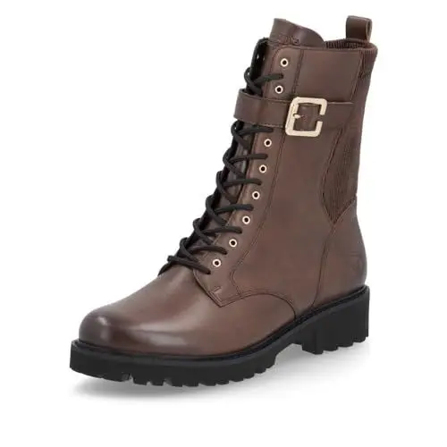 Produktbild: Remonte Damen Combat Boots D8664, Frauen Stiefeletten,lose Einlage,uebergangsschuhe,uebergangsstiefel,schnürstiefel,Stiefel,Bootee,braun (25),40 EU