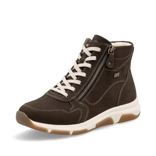 Produktbild: Remonte Damen High-Top Sneaker D1S71, Frauen Halbschuhe,lose Einlage,wasserabweisend,remonteTEX,schnürstiefeletten,straßenschuhe,grau (45),37 EU