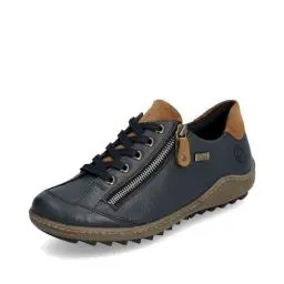 Produktbild: Remonte Damen Low-Top Sneaker R1402, Frauen Halbschuhe,lose Einlage,wasserabweisend,remonteTEX,Business,Freizeit,straßenschuhe,blau Kombi (16),39 EU