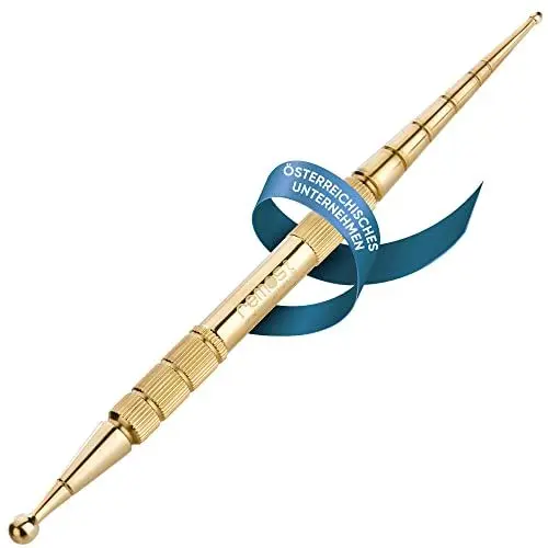 Produktbild: REMOS Akupressurstift & Meridianstift Edelstahl gold Länge 13cm KugelØ 2.5/6 mm