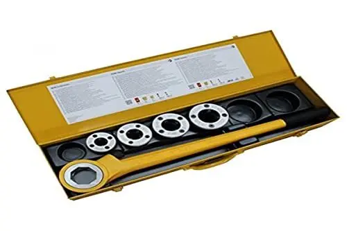 Produktbild: Rems EVA Set (Hand-Gewindeschneidkluppe, mit Schnellwechsel-Schneidköpfen, für Rohrgewinde und Bolzengewinde) 520015