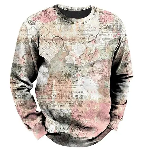 Produktbild: Renaissance Hemd Herren Langarmshirt Herren Hemd Bügelfrei Hemd Bügelfrei Herren Langes Herren T-Shirt T Shirt Sport Herren Set Lustige T-Shirts Männer Lange Unterhosen Herren Rosa XL
