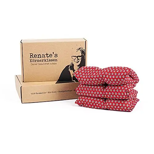 Produktbild: Renate's Körnerkissen - Größe XL (ca. 60x40cm) – kühl & warm anwendbar – natürliches Produkt mit BIO-Weizen – bei Sportverletzungen, Verspannungen & Schwellungen – wiederverwendbar – Geschenkidee