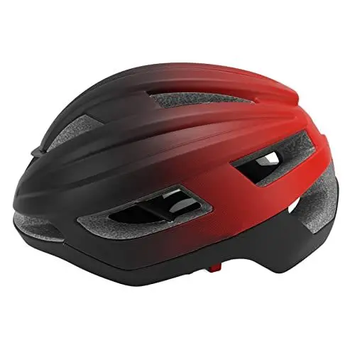 Produktbild: Rennradhelm, PC EPS Fahrradhelme für Männer, Bequemer Herren-Fahrradhelm für Männer und Frauen (Farbverlauf Schwarz Rot)