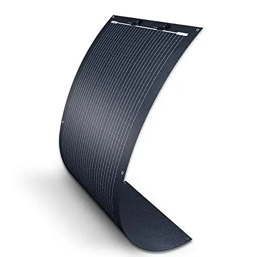 Produktbild: Renogy 100W 12V Flexibles Monokristallines Solarpanel Solarmodul Solarzelle Photovoltaik Schwarz für Wohnmobile Balcony Camper Outdoor und Boote