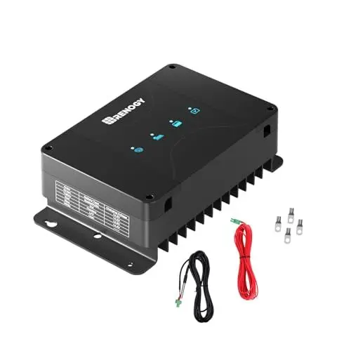 Produktbild: Renogy 50A DCDC Batterieladegerät mppt solarladeregler ladebooster 12V netzunabhängig für Starterbatterie und Versorgungsbatterie Wohnmobil, Wohnwagen