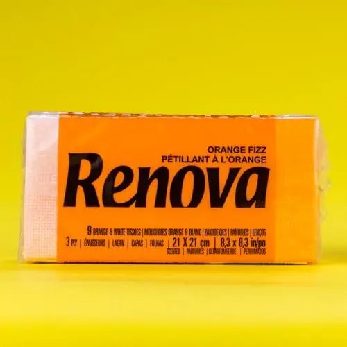 Produktbild: RENOVA ORANGE FIZZ Pocket Tissues 6 Packs