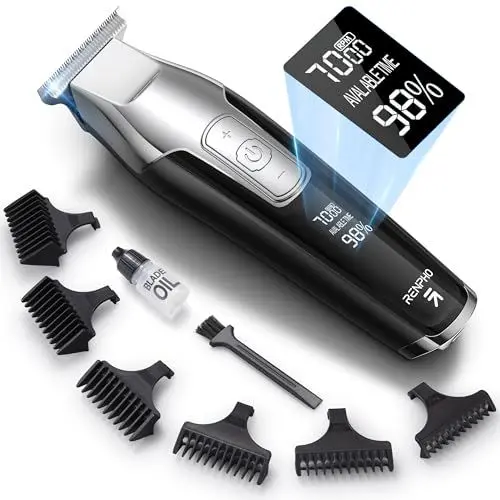 Produktbild: RENPHO Haarschneidemaschine Profi, Barttrimmer Trimmer Herren mit Leistungsstarker Motor, Haarschneider 0-12mm, Konturen Haarschneidemaschine mit zur Detaillierung und Konturierung des Barts