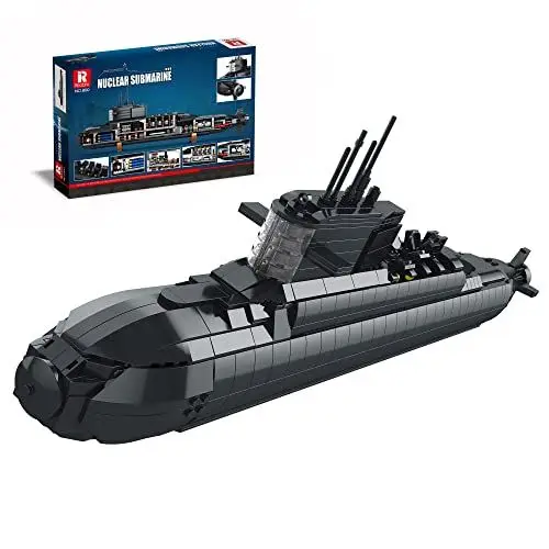 Produktbild: Reobrix 800 Strategisches Atom-U-Boot Bausteine, Militärschiff Bausatz mit nachgebildetem Echolot und Torpedorohren, Gebaut Spielzeug Für Kinder Erwachsene, 1498 PCS Klemmbausteine