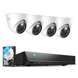 Produktbild: Reolink 12MP PoE Kamerasystem, 8-Kanal NVR mit 2TB HDD für 24/7 Aufzeichnung und 4 Dome Überwachungskameras mit Personen-/Fahrzeugerkennung, 2-Wege-Audio, Spotlights, RLK8-1200D4-A