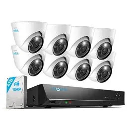 Produktbild: Reolink 12MP Überwachungskamera Set Aussen, 8X PoE IP Kamera Outdoor Innen, 16CH 4TB HDD NVR, Spotlights, Personen-/Fahrzeugerkennung, 2-Wege-Audio, 24/7 Aufnahme, Farb-/IR-Nachtsicht, RLK16-1200D8-A