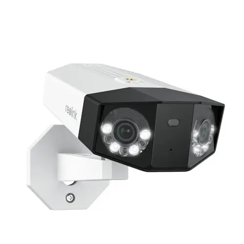 Produktbild: Reolink 16MP UHD Dual-Objektiv PoE Überwachungskamera außen mit 180° Panoramaansicht, Bewegungsspur, Farb-Nachtsicht, Personen-/Fahrzeug-/Tiererkennung, 2-Wege-Audio, 24/7 Aufzeichnung, Duo 3 PoE