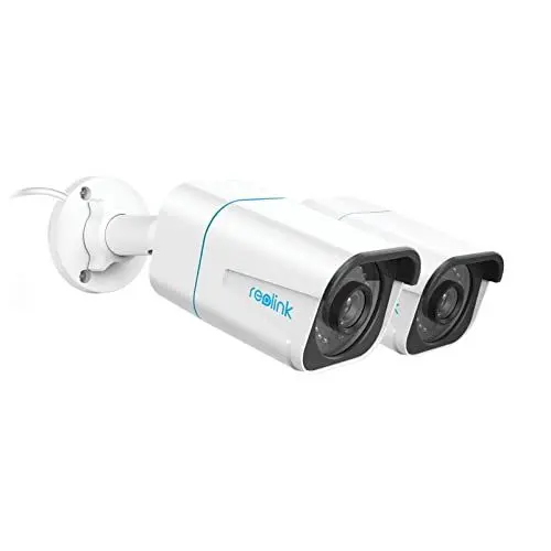 Produktbild: Reolink 2 Stück 4K Smarte PoE IP Kamera Outdoor mit Personen-/Autoerkennung, 8MP Überwachungskamera Aussen mit microSD Kartensteckplatz, 30m IR Nachtsicht, IP67, Zeitraffer, Fernzugriff, RLC-810A