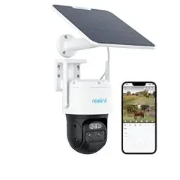 Produktbild: Reolink 3G/4G LTE PTZ Solar Überwachungskamera mit SIM-Kartenslot, Auto-Tracking & Auto-Zoom, Dual-Lens, Akku Kamera Outdoor mit 30m Farbnachtsicht, 4K 8MP, KI-Erkennung, TrackMix LTE+6W Solarpanel