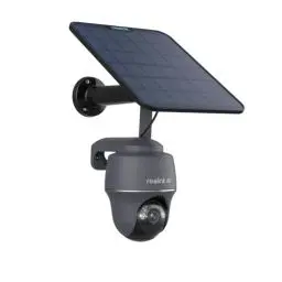Produktbild: Reolink 4K 3G/4G LTE Überwachungskamera Aussen mit SIM Kartenslot, Ohne WLAN, 355°&140° PTZ Solar Kamera Outdoor mit 8MP Farbnachtsicht, 32GB microSD-Karte, Go PT Ultra (Grau) +Solarpanel