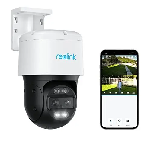 Produktbild: Reolink 4K 8MP PTZ PoE Überwachungskamera Außen mit Dual-Objektiv, 6X Hybridzoom, 355°/90° Schwenkbar, Auto-Tracking, Farbnachtsicht, Personen-/Fahrzeug-/Tiererkennung, 2-Wege-Audio, TrackMix PoE
