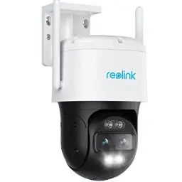 Produktbild: Reolink 4K 8MP Wi-Fi 6 PTZ Überwachungskamera Aussen mit Dual-Objektiv, Auto-Tracking, Smarte Personen-/Fahrzeug-/Haustiererkennung, 6X Hybrid-Zoom, Farbnachtsicht, 2-Wege-Audio, Trackmix WiFi