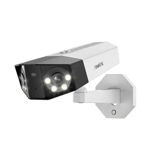 Produktbild: Reolink 4K Dual-Lens überwachungskamera aussen mit 180° Sichtwinkel, Outdoor IP-Kamera, Person/Fahrzeug/Tier-Erkennung, Farb-Nachtsicht, Zwei-Wege-Audio, Wasserdicht, Duo 2 PoE