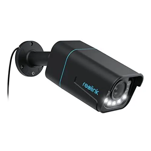 Produktbild: Reolink 4K PoE IP Kamera Outdoor mit Personen-/Autoerkennung, 5X optischer Zoom Überwachungskamera Aussen, Spotlight, Farbige Nachtsicht, Zwei-Wege-Audio, microSD Kartensteckplatz, RLC-811A Schwarz