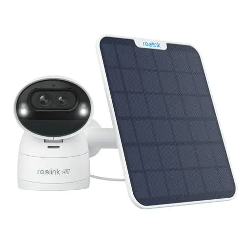 Produktbild: Reolink 4K Solar PTZ Überwachungskamera Aussen Akku mit Auto-Tracking & Zoom, Dual Lens, 8MP WLAN Kamera Outdoor, 30m Farbnachtsicht, KI-Erkennung, 2-Wege-Audio, Standalone, Argus Track+Solarpanel