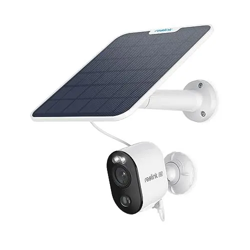 Produktbild: Reolink 4K Überwachungskamera Aussen Akku Argus 3 Ultra mit 6W Solarpanel, 2,4&5GHz WiFi, Solar WLAN Kamera Outdoor mit 8MP UHD Farbnachtsicht, KI-Erkennung, Keine Monatsgebühr, Standalone-Nutzung