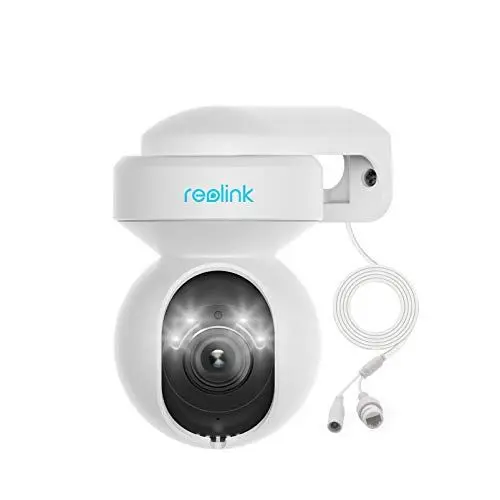 Produktbild: Reolink 5MP PTZ Überwachungskamera Aussen,3X Optischer Zoom, 2,4/5GHz WLAN Kamera Outdoor mit Personen-/Fahrzeugerkennung, Automatischer Verfolgung, Vollfarb-Nachtsicht, 2-Wege-Audio, E1 Outdoor