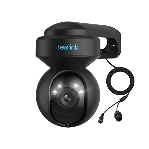 Produktbild: Reolink 5MP PTZ Überwachungskamera Aussen, 3X Optischer Zoom, 2,4/5GHz WLAN Kamera Outdoor mit Personen-/Fahrzeugerkennung, Automatischer Verfolgung, Vollfarb-Nachtsicht, E1 Outdoor Schwarz