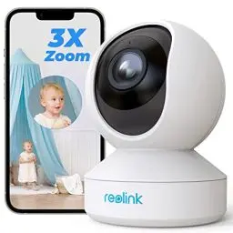 Produktbild: Reolink 5MP PTZ WLAN Überwachungskamera Innen, 2,4/5 GHz WiFi Baby Monitor mit Mensch/Haustiererkennung, Auto-Tracking, 3X Optischem Zoom, Heimüberwachungskamera für Ältere Kids, 2-Wege-Audio, E1 Zoom