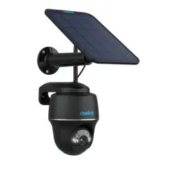 Produktbild: Reolink 5MP Solar Überwachungskamera Akku, 355°/140° Schwenkbar WLAN Kamera Outdoor Kabellos 2, 4/5GHz WiFi, Farbnachtsicht, Personen/Auto/Tiererkennung, Standalone, Argus PT(Schwarz)+Solarpanel