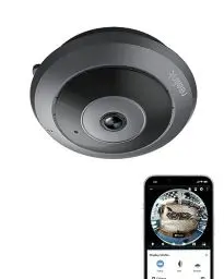 Produktbild: Reolink 6MP WLAN Überwachungskamera Innen, 360° Blick Panorama Fisheye Kamera mit 2,4/5 GHz WLAN, Personenerkennung, 2 Wege Audio, Decken-/Wand-/Tisch-Installation, Mehrere Display-Ansichten, FE-W