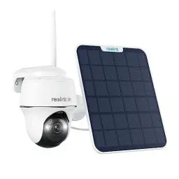 Produktbild: Reolink Erste 4K Solar Überwachungskamera Aussen Akku, Argus PT Ultra + Solarpanel, 2,4&5GHz WiFi, Standalone, Solar WLAN Kamera Outdoor mit 8MP UHD Farbnachtsicht, KI-Erkennung, Keine Monatsgebühr