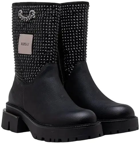 Produktbild: REPLAY Damen Stiefel mit Nieten, Schwarz (Black 003), 38