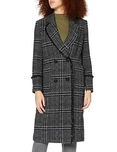 Produktbild: REPLAY Damen W7634 .000.52322 Wollmischungs-Mantel, 010 Black&Grey, M