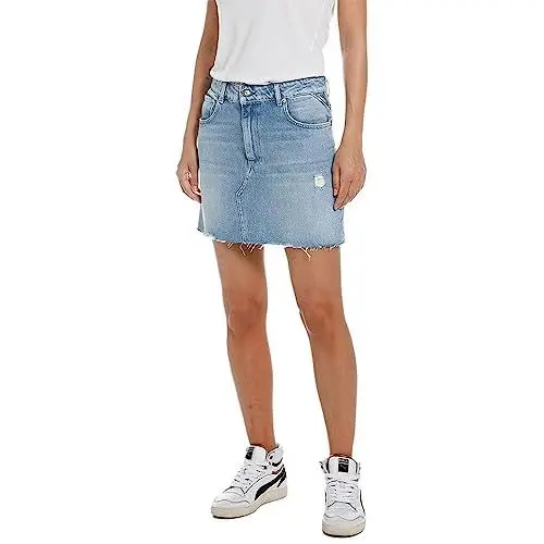 Produktbild: REPLAY Damen W9898A Rock, 010 Light Blue, 29
