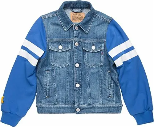 Produktbild: REPLAY Jungen SB8042 Jeansjacke, 009 MEDIUM Blue, 4A