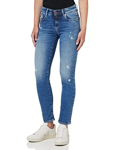 Produktbild: Replay Damen Jeans Faaby Slim-Fit Bio, Medium Blue 009 (Blau), 26W / 32L