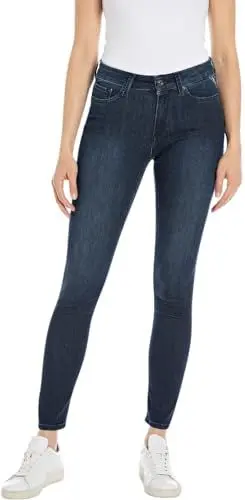 Produktbild: Replay Damen Jeans Luzien Skinny-Fit mit Power Stretch, Dark Blue 007 (Blau), 29W / 30L