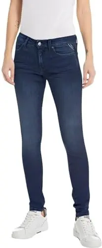 Produktbild: Replay Damen Jeans New Luz Skinny-Fit mit Power Stretch, Dark Blue 007-2 (Blau), 25W / 30L